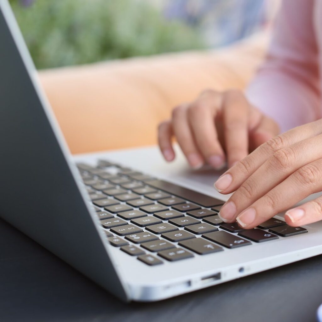 Person on computer
